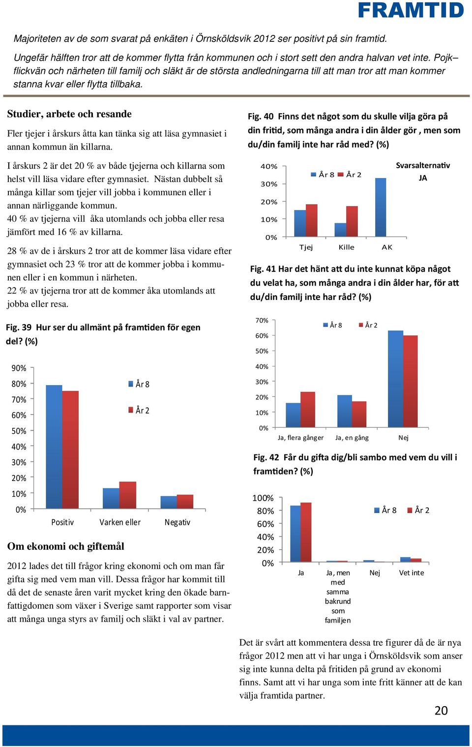 Studier, arbete och resande Fler tjejer i årskurs åtta kan tänka sig att läsa gymnasiet i annan kommun än killarna.