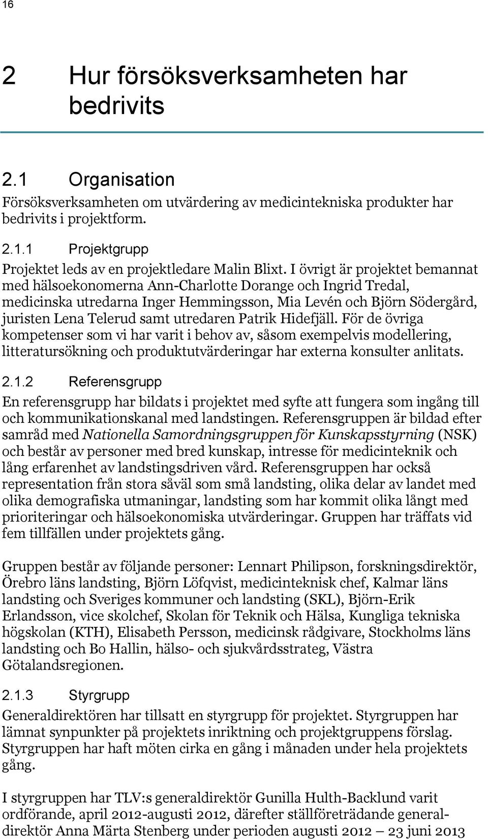 Patrik Hidefjäll. För de övriga kompetenser som vi har varit i behov av, såsom exempelvis modellering, litteratursökning och produktutvärderingar har externa konsulter anlitats. 2.1.