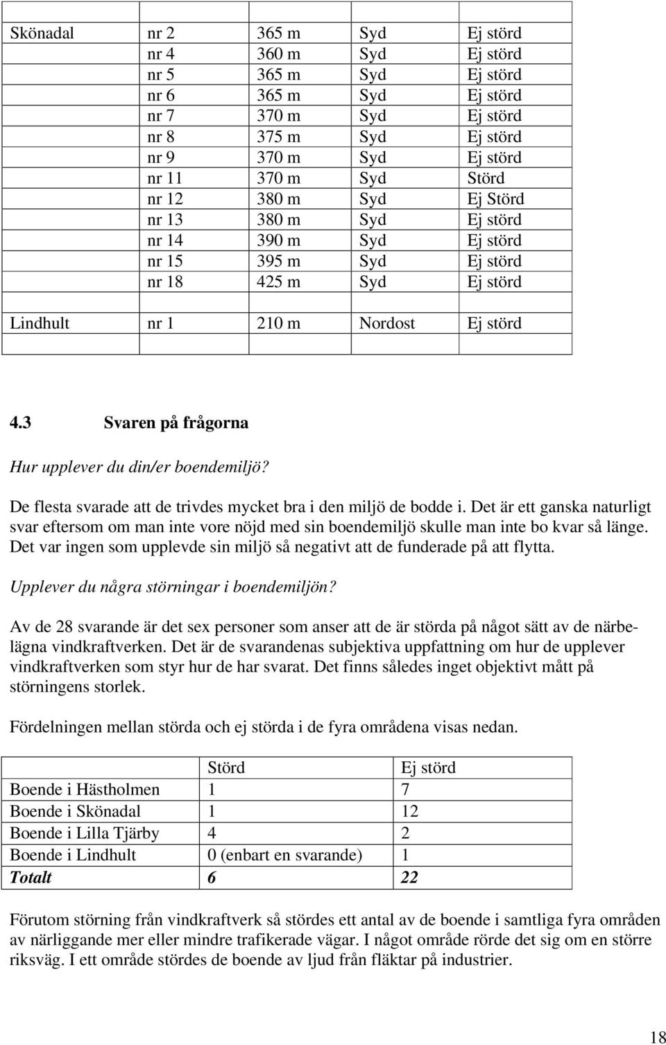 3 Svaren på frågorna Hur upplever du din/er boendemiljö? De flesta svarade att de trivdes mycket bra i den miljö de bodde i.