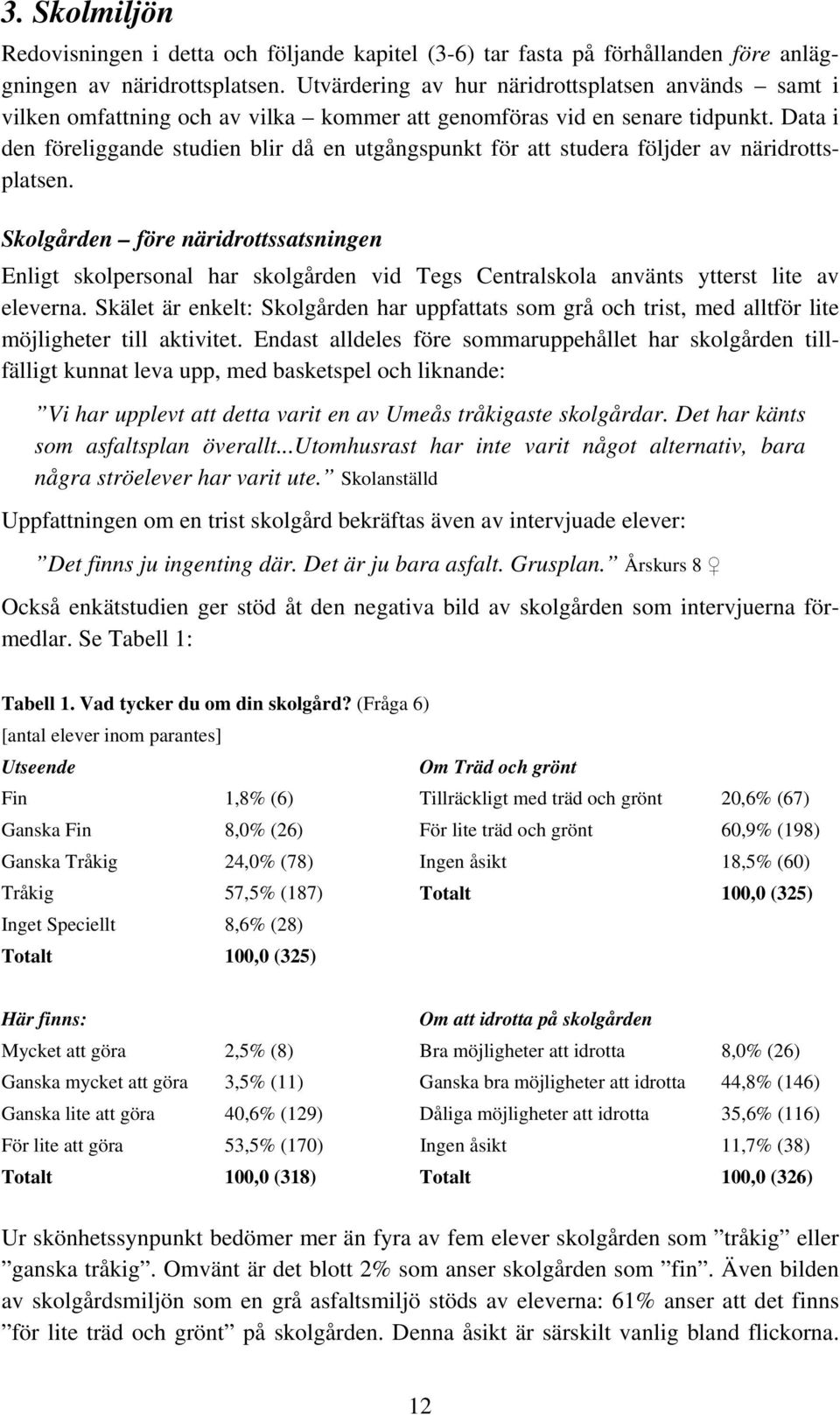 Data i den föreliggande studien blir då en utgångspunkt för att studera följder av näridrottsplatsen.