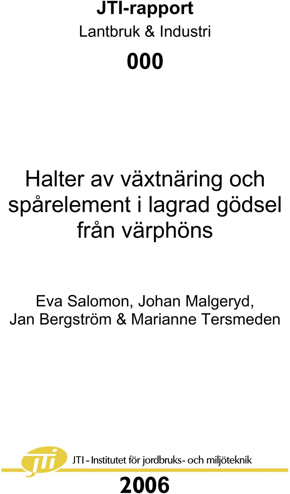 lagrad gödsel från värphöns Eva Salomon,