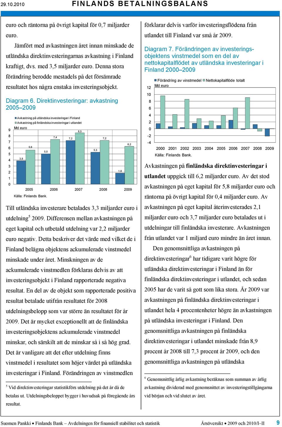 Denna stora förändring berodde mestadels på det försämrade resultatet hos några enstaka investeringsobjekt. Diagram 6.