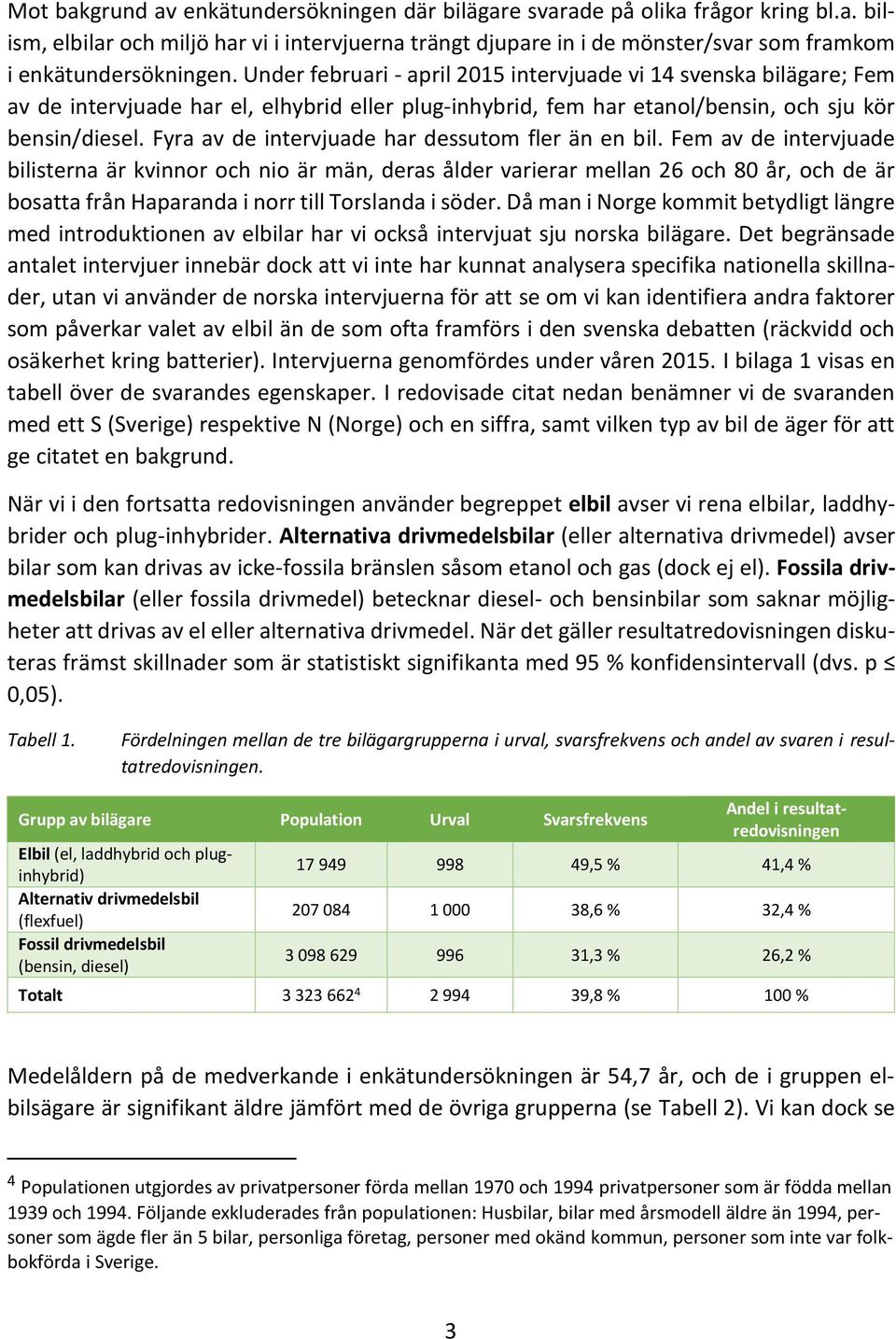 Fyra av de intervjuade har dessutom fler än en bil.