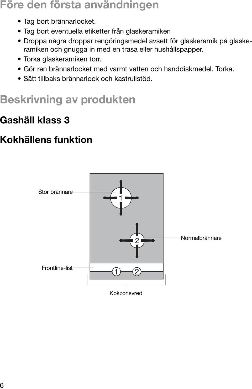 glaskeramiken och gnugga in med en trasa eller hushållspapper. Torka glaskeramiken torr.