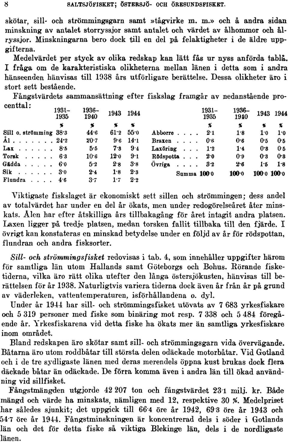 I fråga om de karakteristiska olikheterna mellan länen i detta som i andra hänseenden hänvisas till 1938 års utförligare berättelse. Dessa olikheter äro i stort sett bestående.