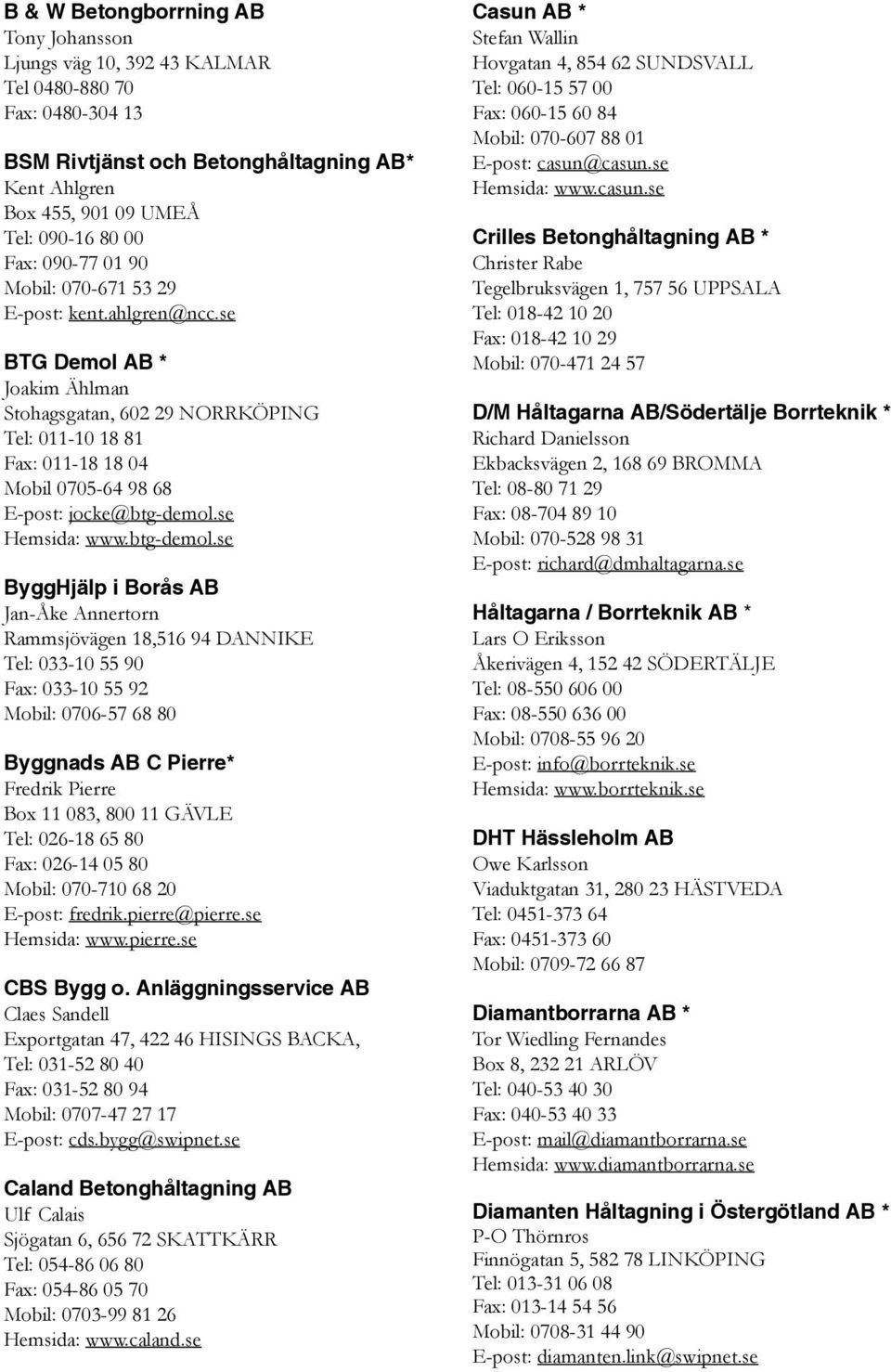 se BTG Demol AB * Joakim Ählman Stohagsgatan, 602 29 NORRKÖPING Tel: 011-10 18 81 Fax: 011-18 18 04 Mobil 0705-64 98 68 E-post: jocke@btg-demol.