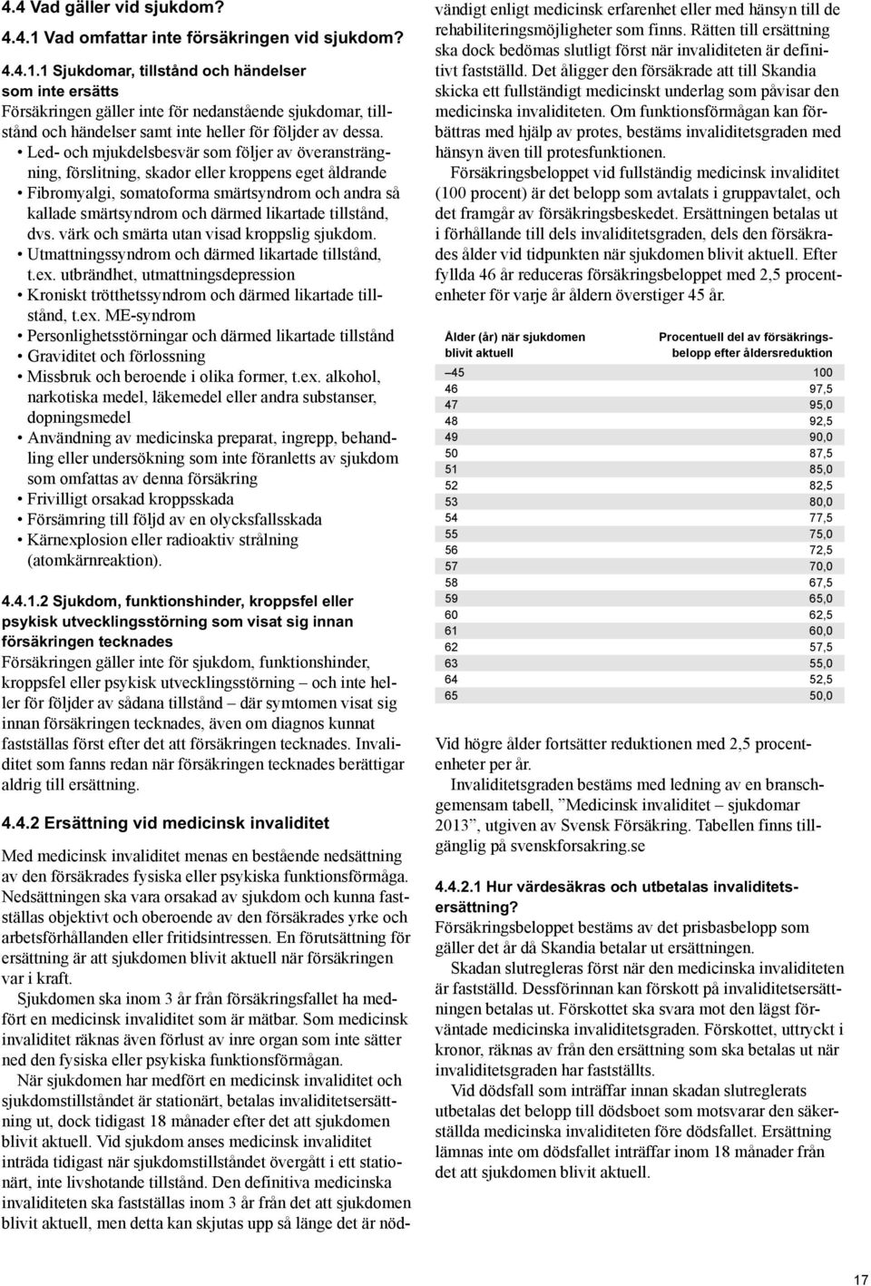 1 Sjukdomar, tillstånd och händelser som inte ersätts Försäkringen gäller inte för nedanstående sjukdomar, tillstånd och händelser samt inte heller för följder av dessa.