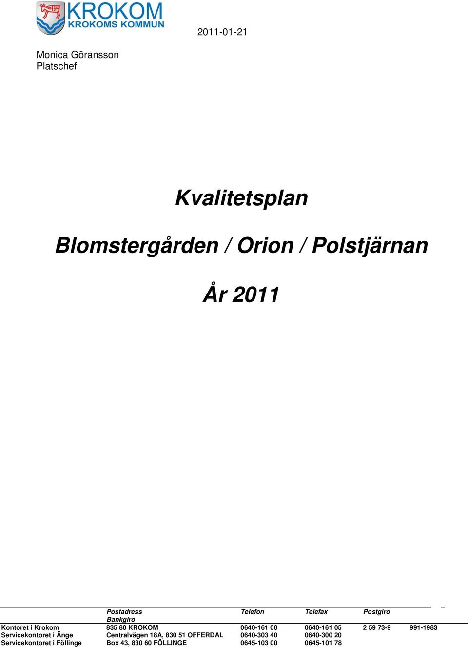 Kvalitetsplan