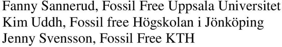 Fossil free Högskolan i