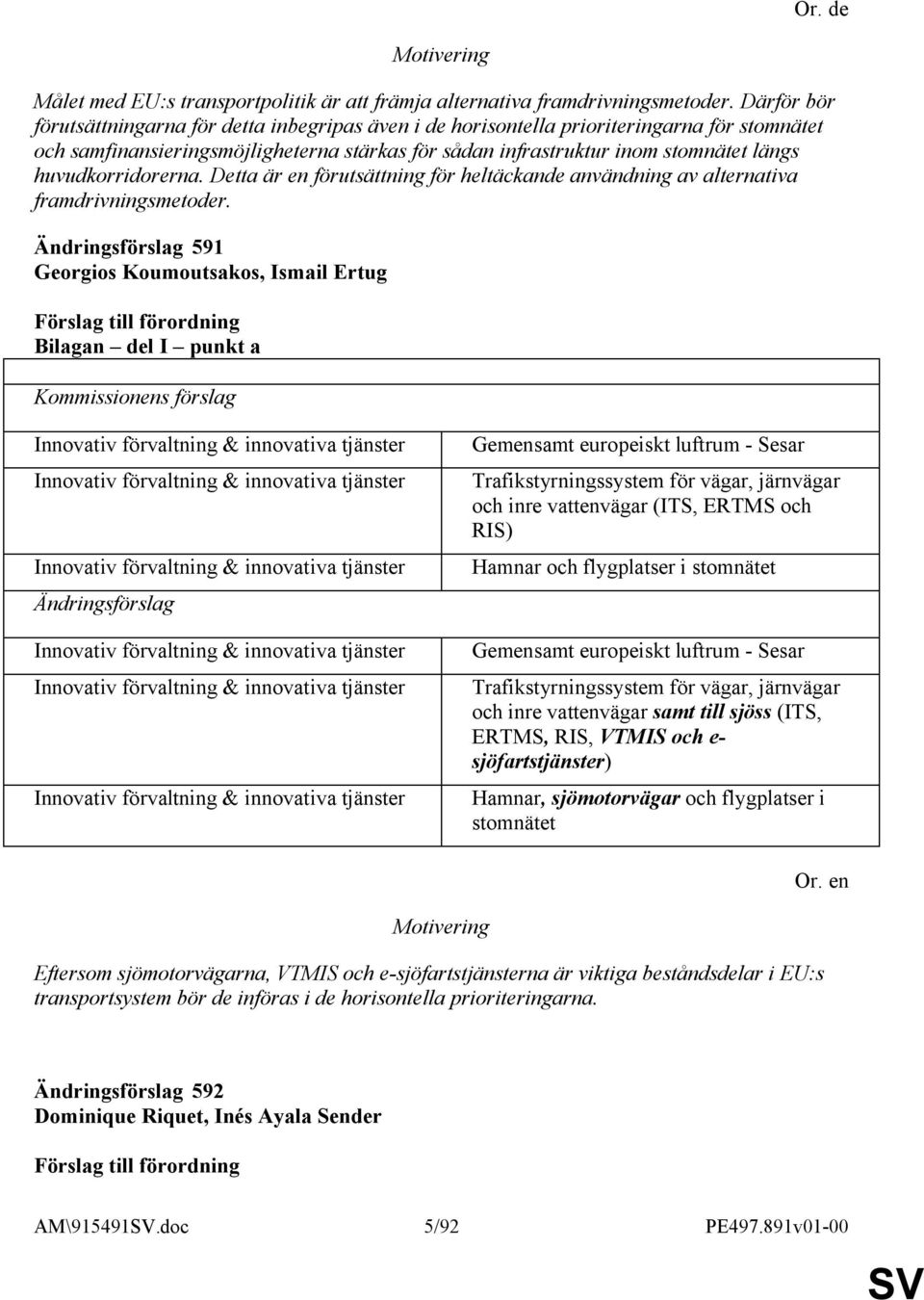 huvudkorridorerna. Detta är en förutsättning för heltäckande användning av alternativa framdrivningsmetoder.