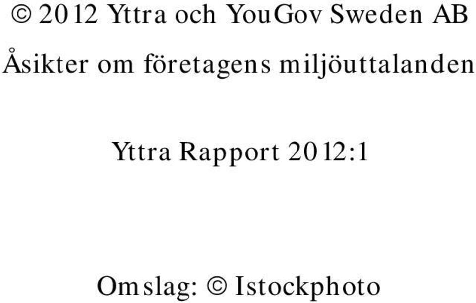 Yttra Rapport