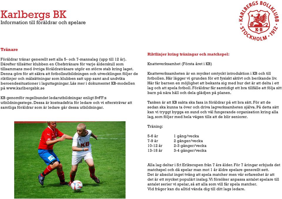 Denna görs för att säkra att fotbollsutbildningen och utvecklingen följer de riktlinjer och målsättningar som klubben satt upp samt and undvika beroendesituationer i laguttagningar.