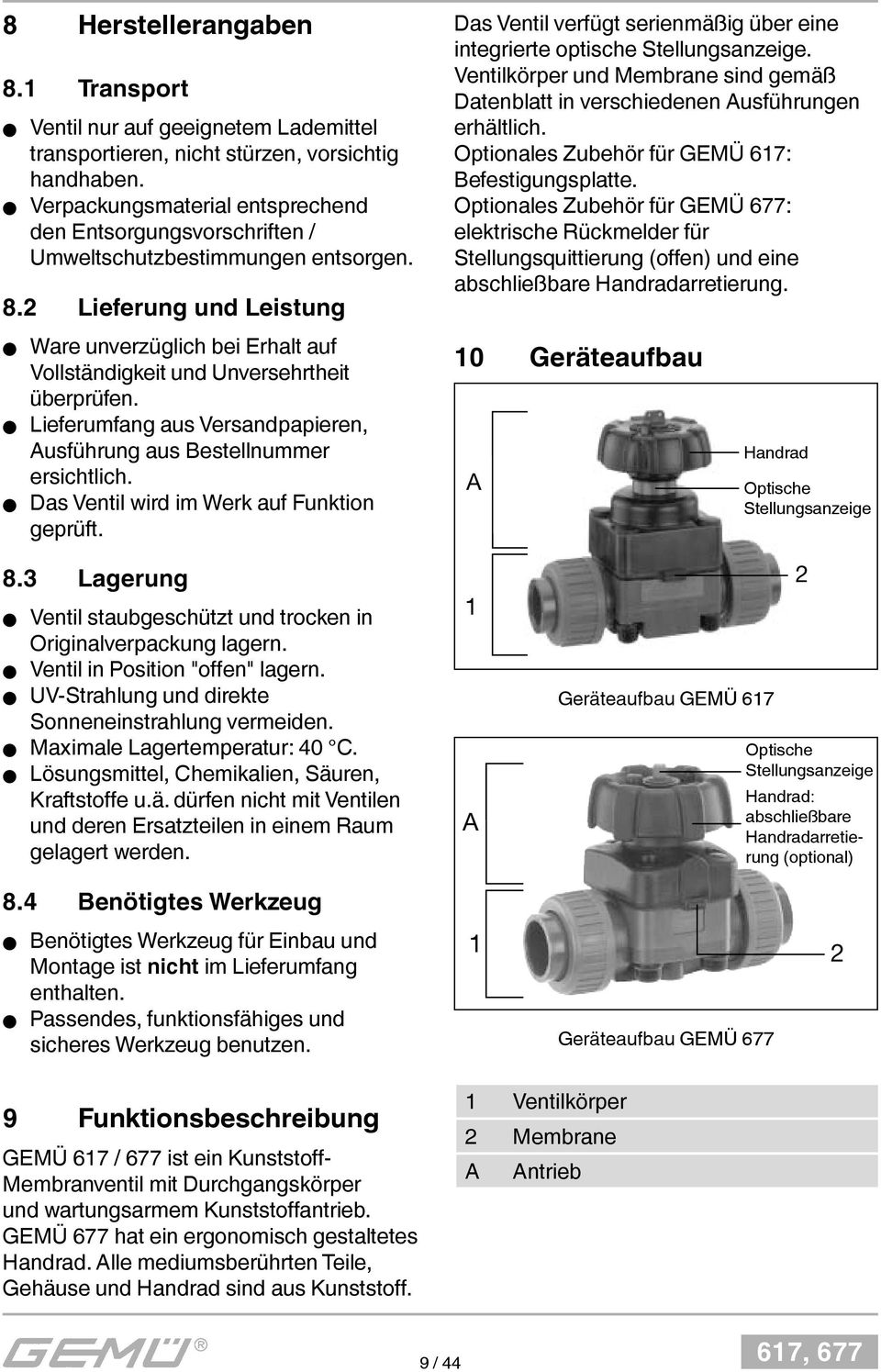 2 Lieferung und Leistung Ware unverzüglich bei Erhalt auf Vollständigkeit und Unversehrtheit überprüfen. Lieferumfang aus Versandpapieren, Ausführung aus Bestellnummer ersichtlich.