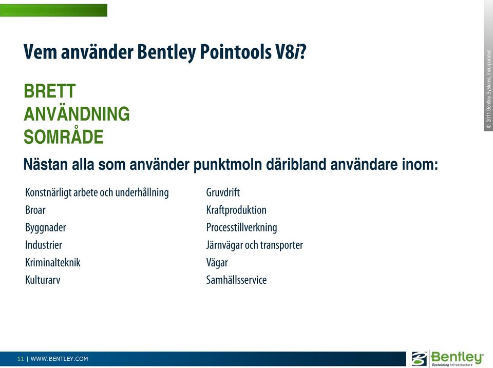 inom: Konstnärligt arbete och underhållning Broar Byggnader Industrier