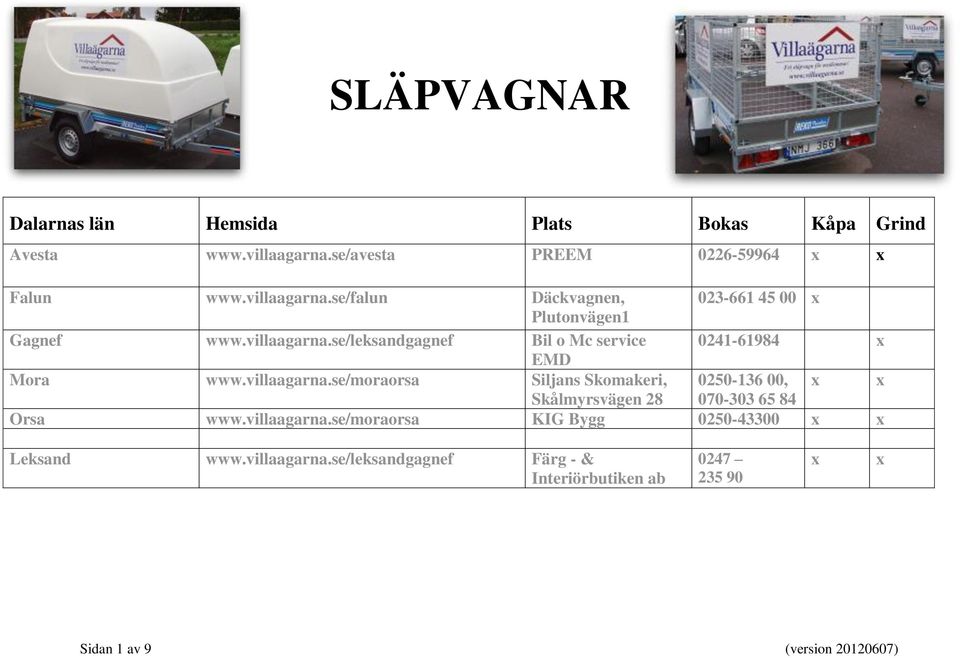 villaagarna.se/moraorsa Siljans Skomakeri, 0250-136 00, Skålmyrsvägen 28 070-303 65 84 Orsa www.villaagarna.se/moraorsa KIG Bygg 0250-43300 Leksand www.