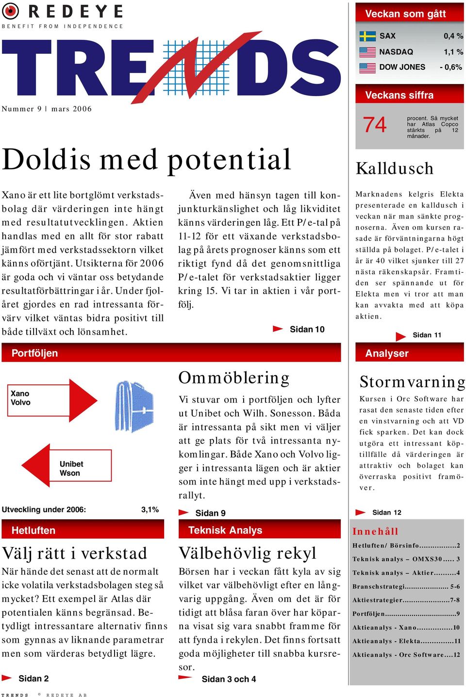 Utsikterna för 20 är goda och vi väntar oss betydande resultatförbättringar i år. Under fjolåret gjordes en rad intressanta förvärv vilket väntas bidra positivt till både tillväxt och lönsamhet.