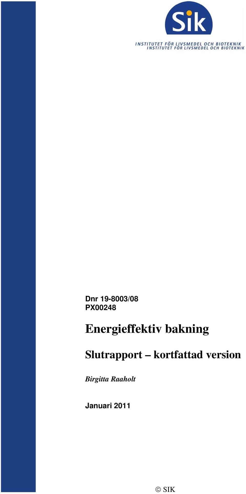 Slutrapport kortfattad