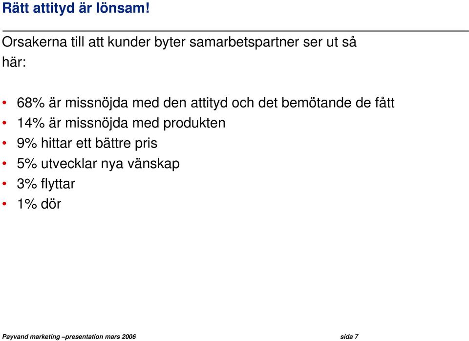 missnöjda med den attityd och det bemötande de fått 14% är missnöjda med