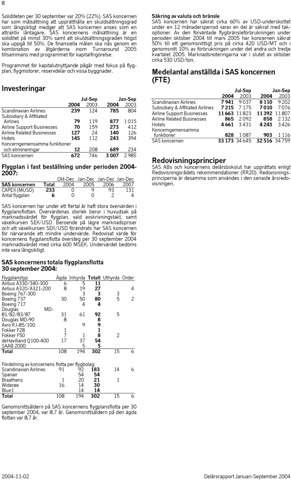 De finansiella målen ska nås genom en kombination av åtgärderna inom Turnaround 2005 tillsammans med programmet för kapitalfrigörelse.