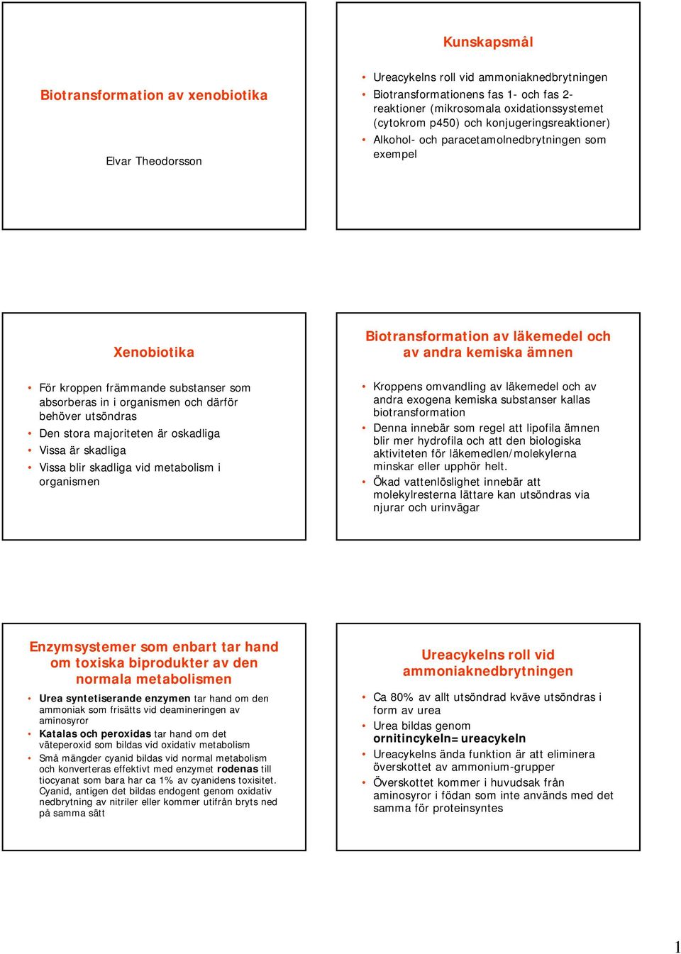 majoriteten är oskadliga Vissa är skadliga Vissa blir skadliga vid metabolism i organismen Biotransformation av läkemedel och av andra kemiska ämnen Kroppens omvandling av läkemedel och av andra