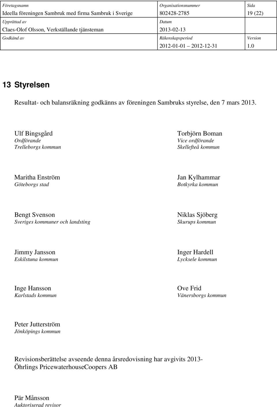 Bengt Svenson Sveriges kommuner och landsting Niklas Sjöberg Skurups kommun Jimmy Jansson Eskilstuna kommun Inger Hardell Lycksele kommun Inge Hansson