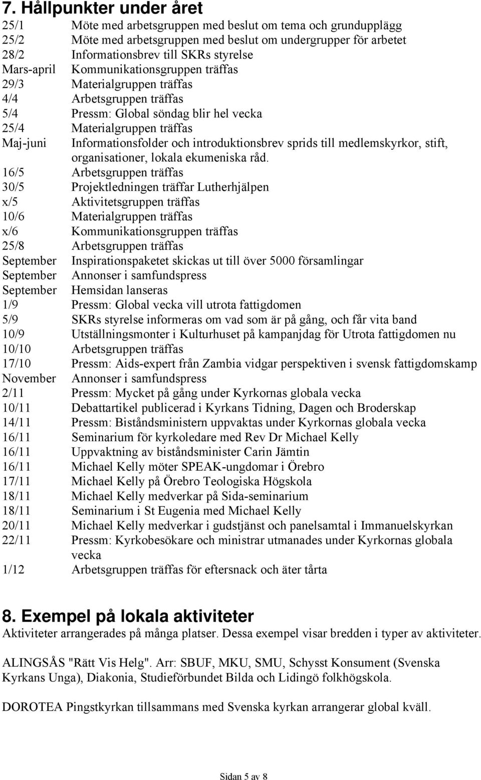 introduktionsbrev sprids till medlemskyrkor, stift, organisationer, lokala ekumeniska råd.