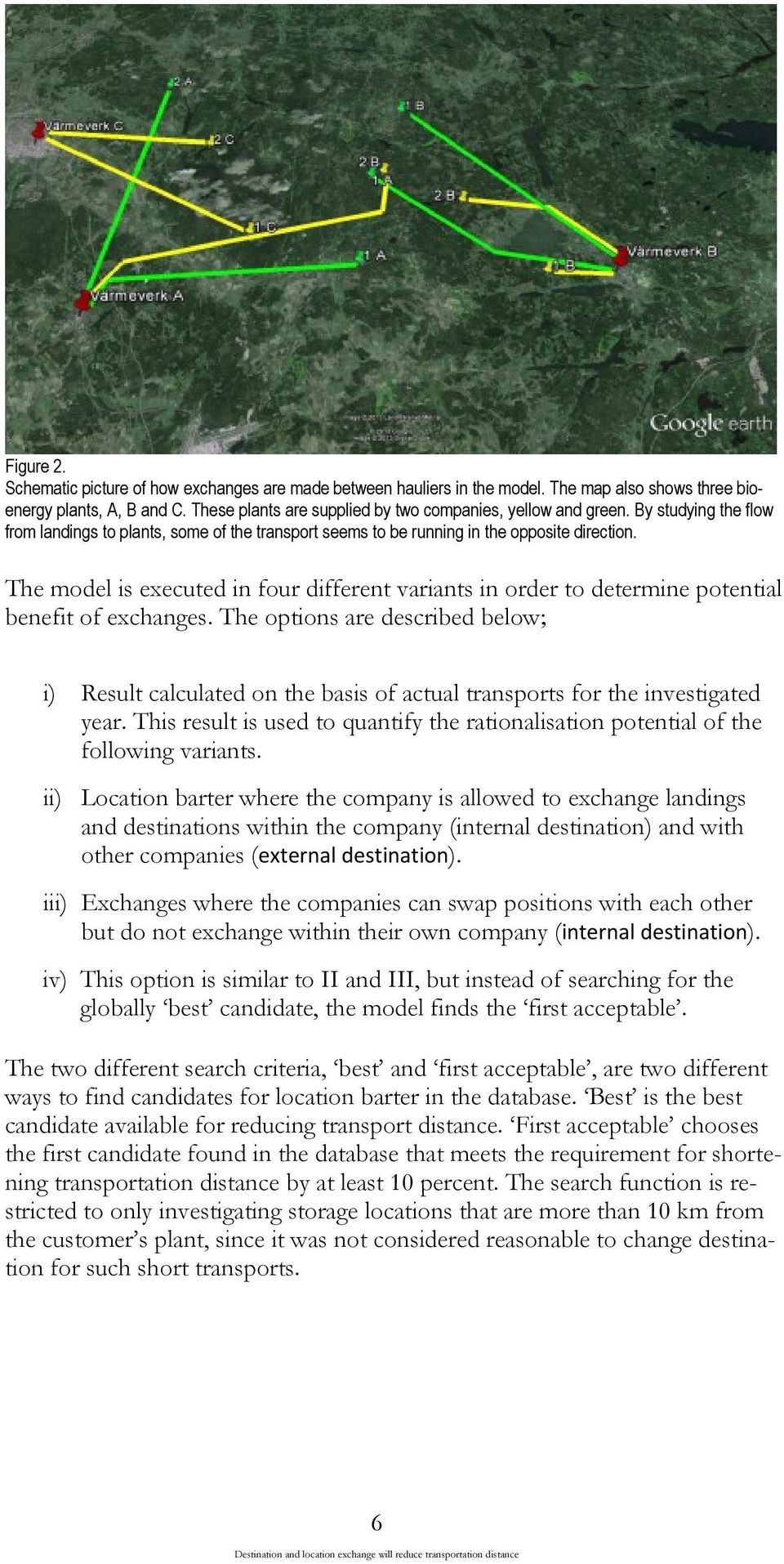 The model is executed in four different variants in order to determine potential benefit of exchanges.