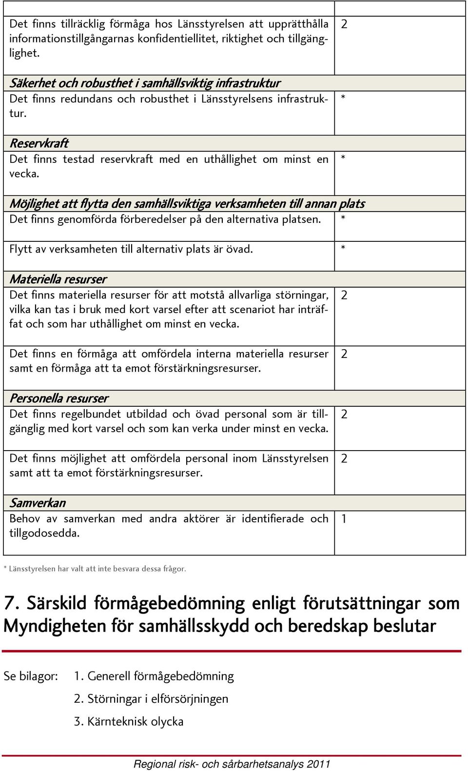 2 * * Möjlighet att flytta den samhällsviktiga verksamheten till annan plats Det finns genomförda förberedelser på den alternativa platsen. * Flytt av verksamheten till alternativ plats är övad.