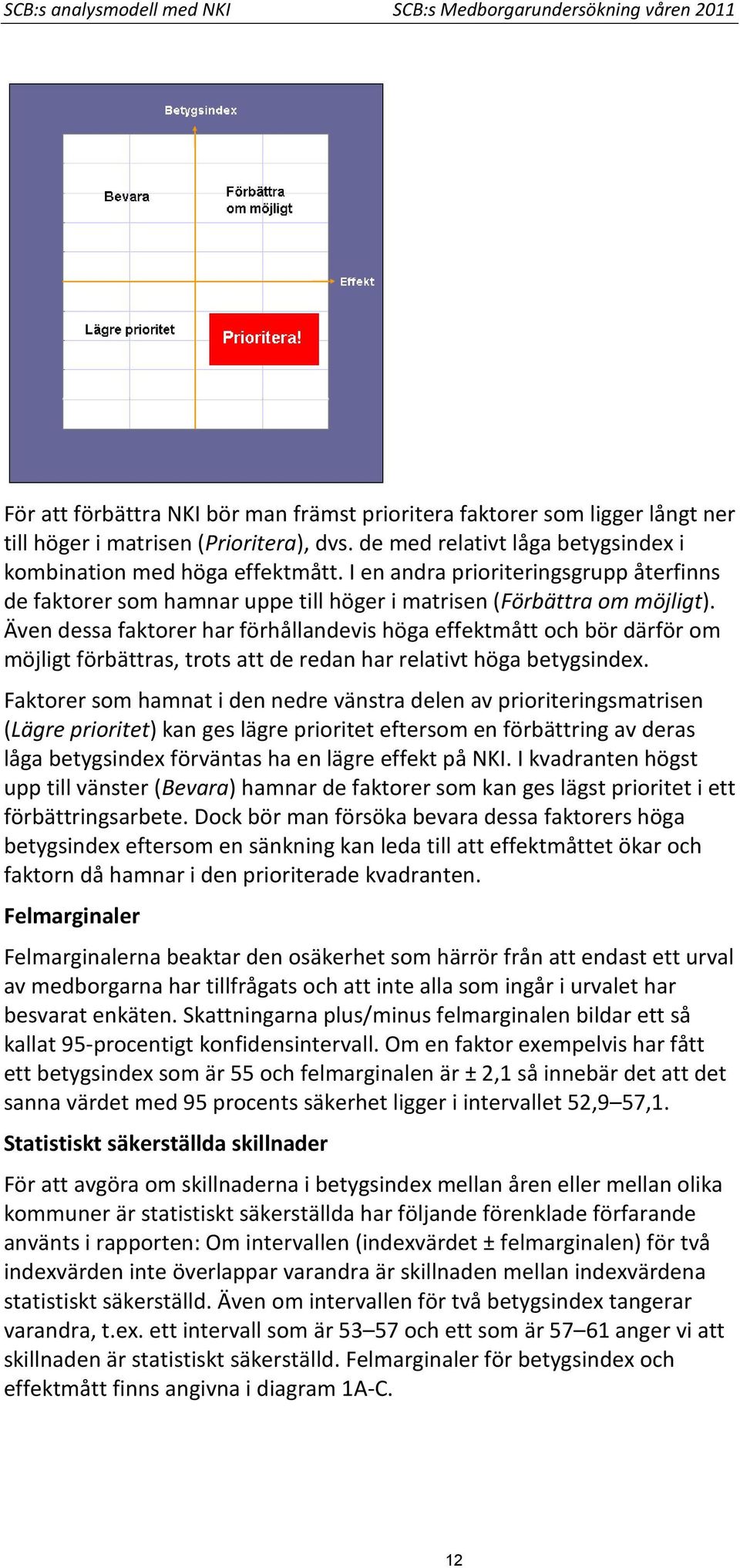 Även dessa faktorer har förhållandevis höga effektmått och bör därför om möjligt förbättras, trots att de redan har relativt höga.