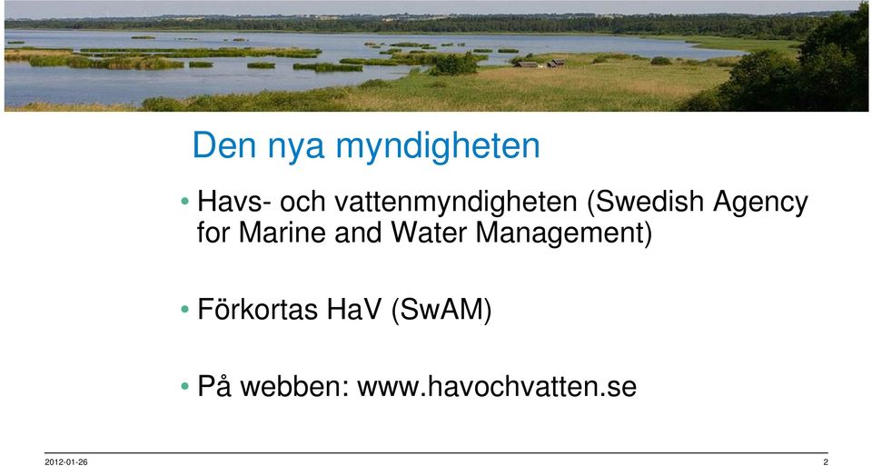Marine and Water Management) Förkortas