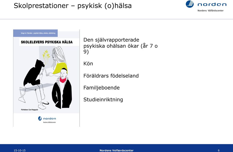 o 9) Kön Föräldrars födelseland Familjeboende