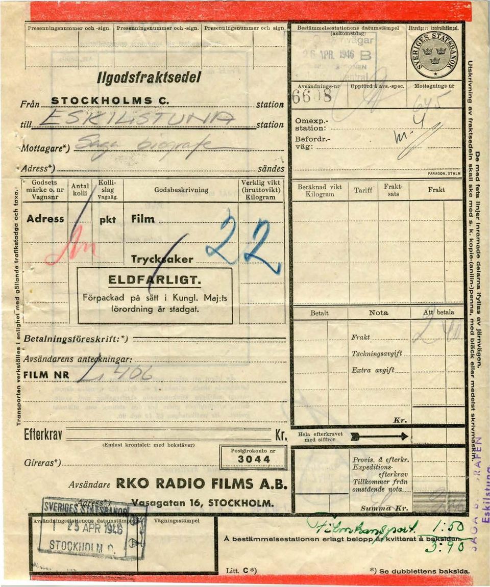 Maj:ts förordning är stadgat. ;::;d; ;.s L l~~:> - - : 0 - - - ~......................... =------~-----Kill1ii Eftrkrav l_endast krontall; md bok stävr) Postgtrokonto nr 0 irras*).. :J.