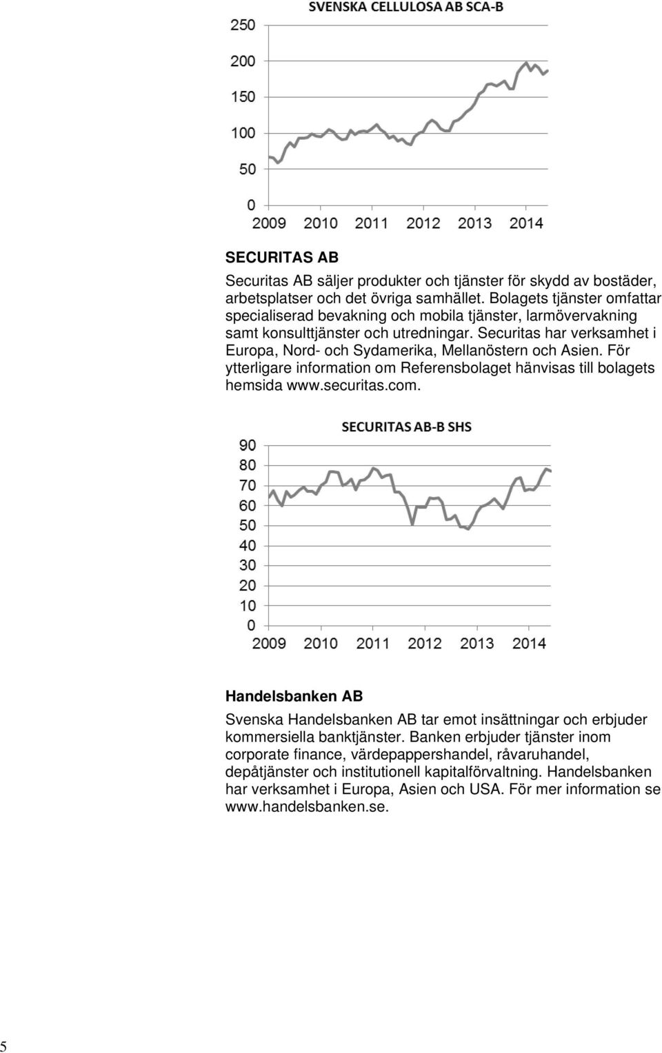 Securitas har verksamhet i Europa, Nord- och Sydamerika, Mellanöstern och Asien. För ytterligare information om Referensbolaget hänvisas till bolagets hemsida www.securitas.com.