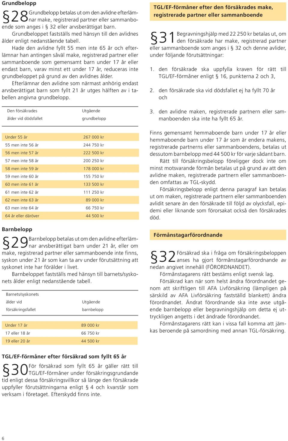 Hade den avlidne fyllt 55 men inte 65 år och efterlämnar han antingen såväl make, registrerad partner eller sammanboende som gemensamt barn under 17 år eller endast barn, varav minst ett under 17 år,