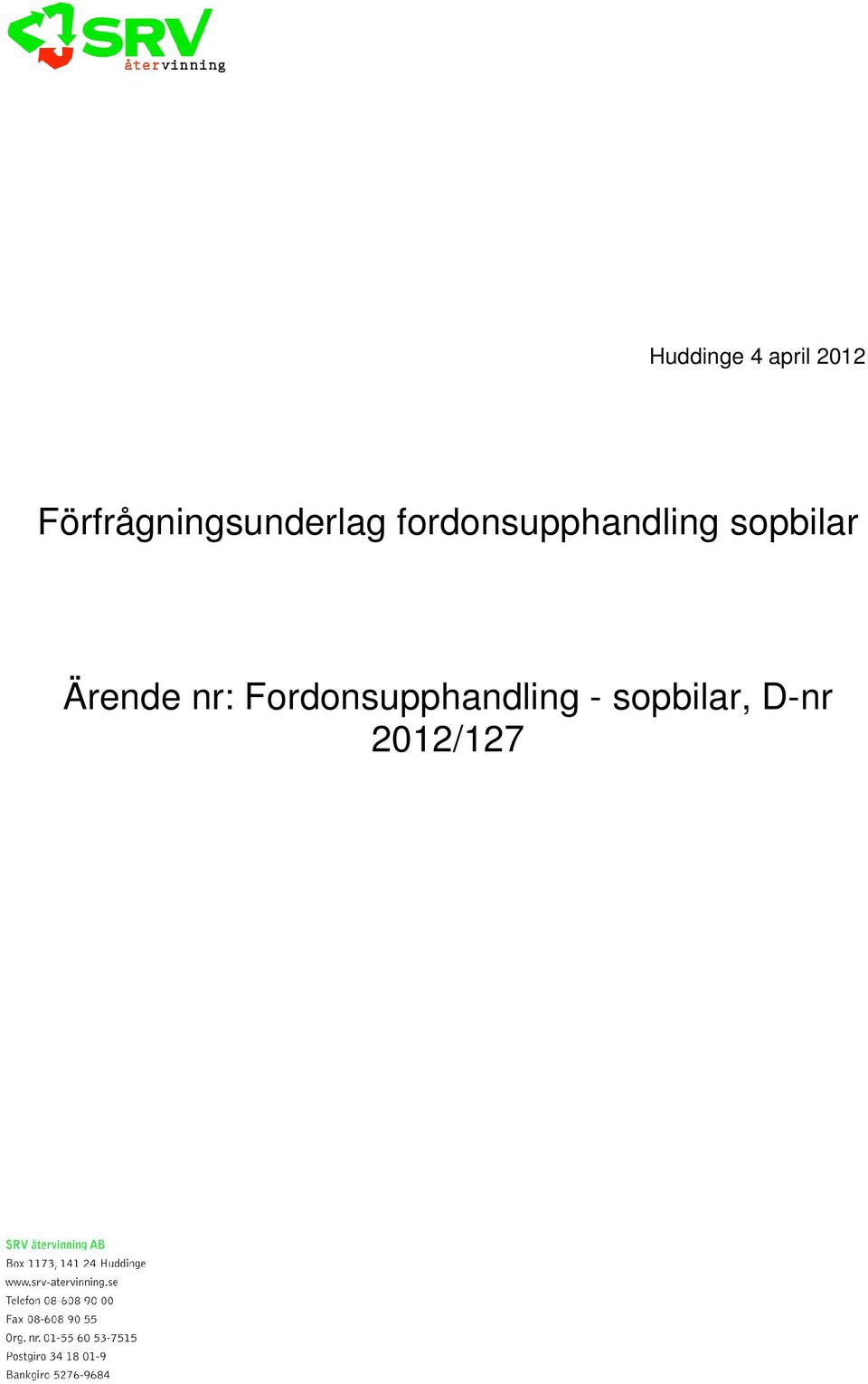 fordonsupphandling sopbilar