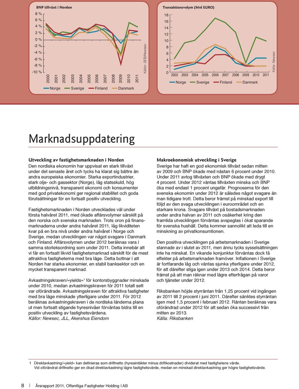 nordiska ekonomin har uppvisat en stark tillväxt under det senaste året och tycks ha klarat sig bättre än andra europeiska ekonomier.