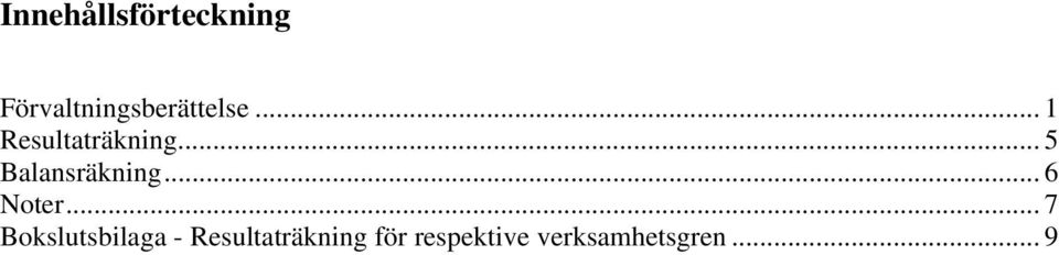 .. 5 Balansräkning... 6 Noter.