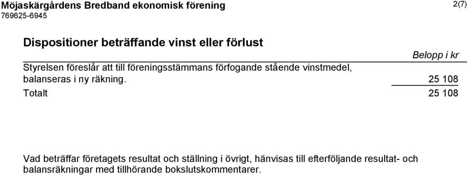 balanseras i ny räkning.