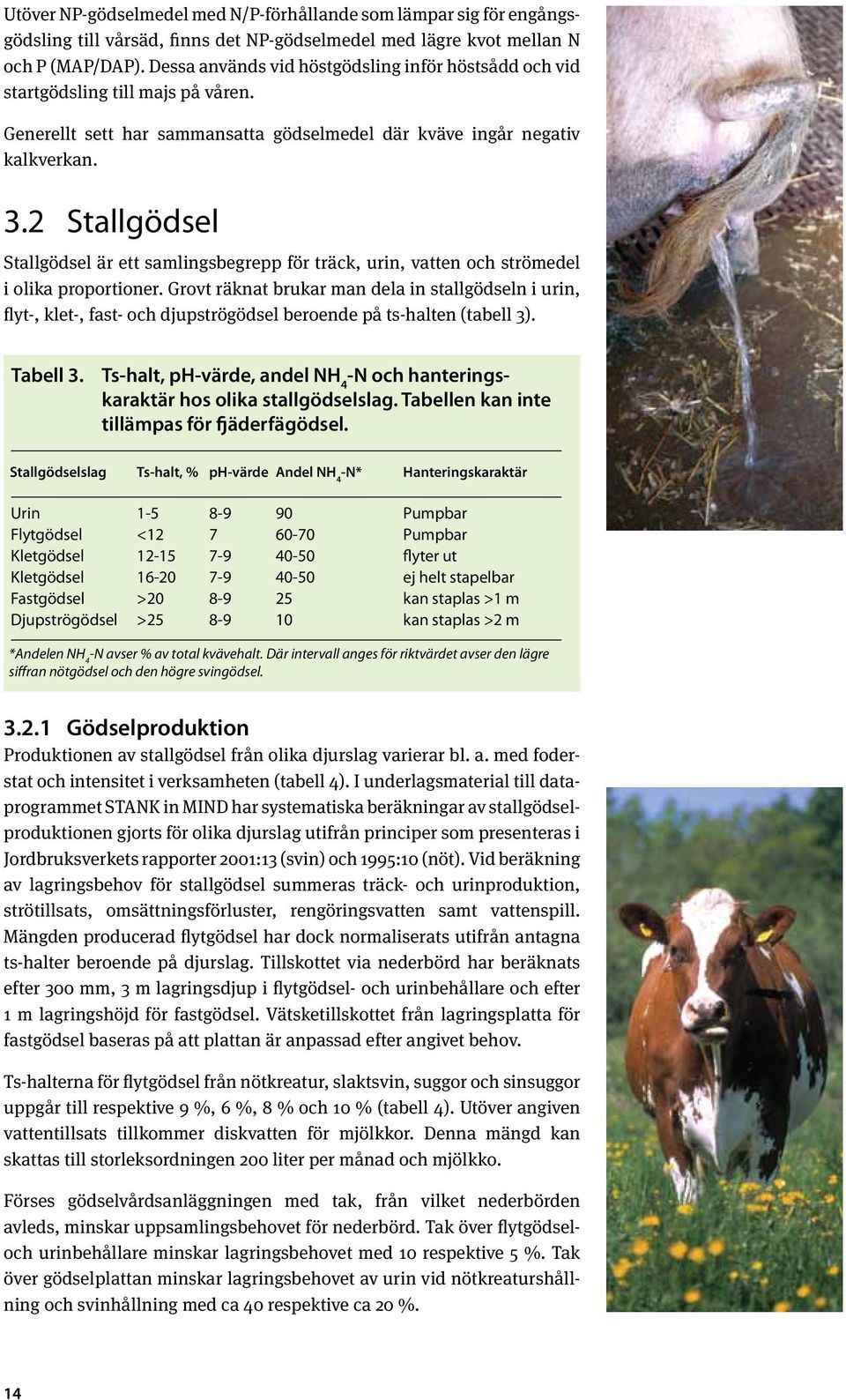 2 Stallgödsel Stallgödsel är ett samlingsbegrepp för träck, urin, vatten och strömedel i olika proportioner.