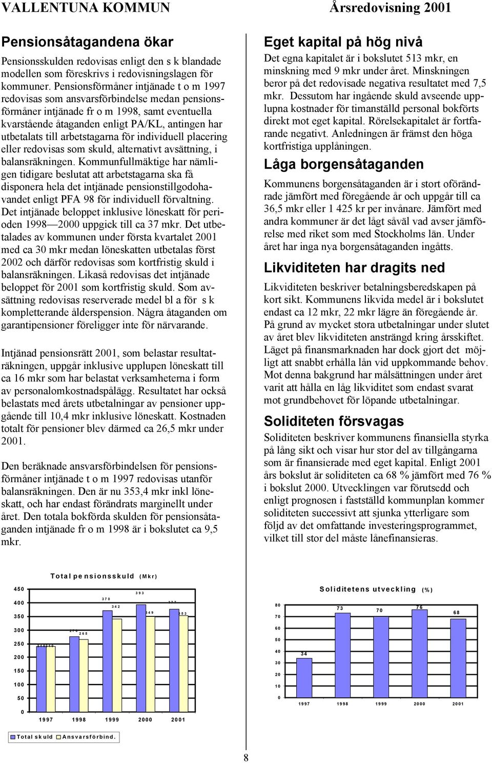 arbetstagarna för individuell placering eller redovisas som skuld, alternativt avsättning, i balansräkningen.