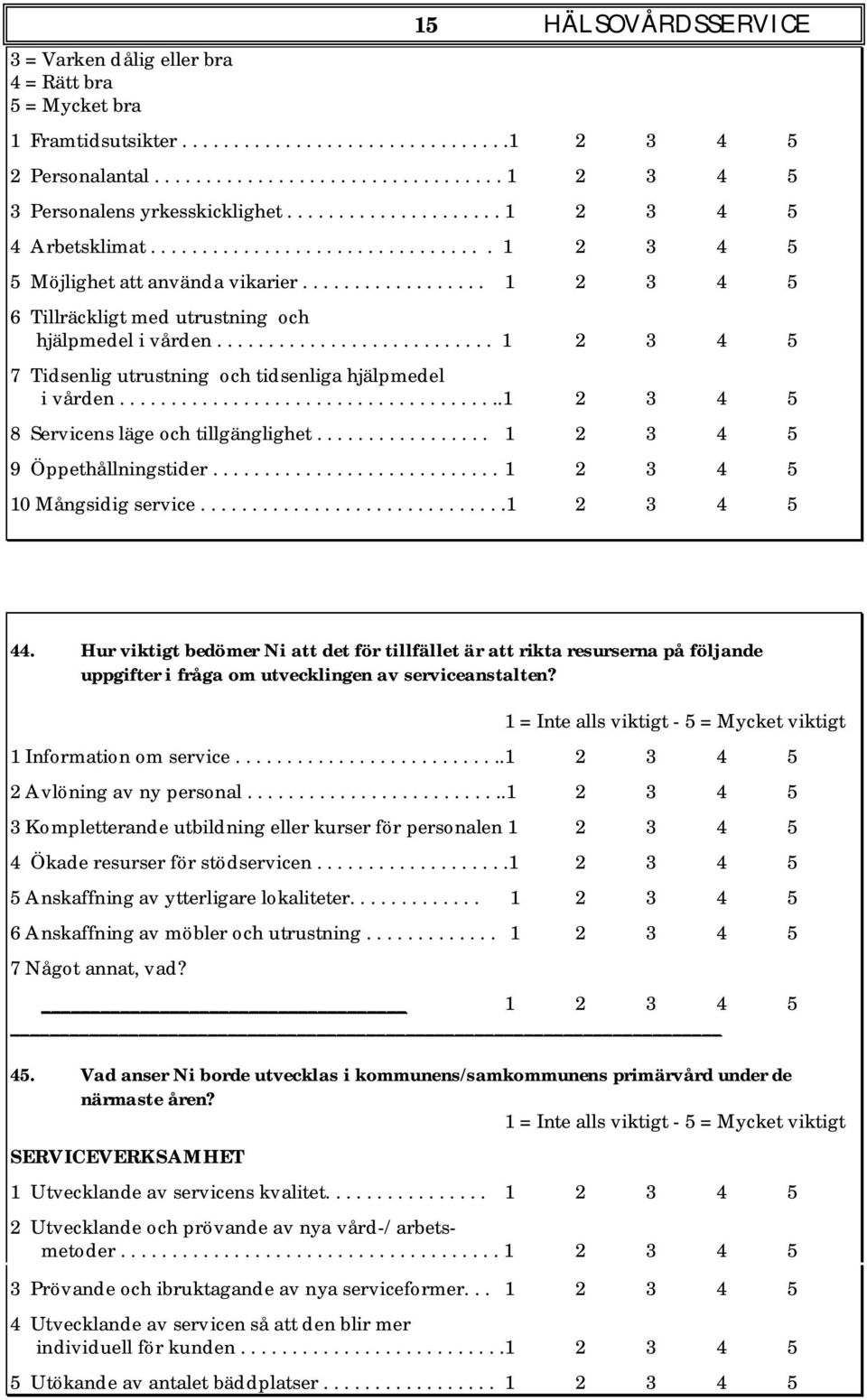 .......................... 1 2 3 4 5 7 Tidsenlig utrustning och tidsenliga hjälpmedel i vården......................................1 2 3 4 5 8 Servicens läge och tillgänglighet.