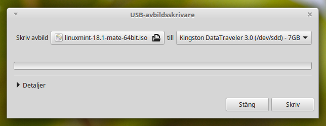 Skapa installationsmedia, DVD eller USB Nu har du en ISO-fil vars integritet är kontrollerad med hjälp av sha256.