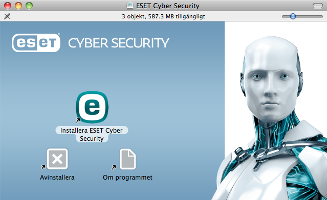 Gör något av följande för att starta installationsguiden: 1. ESET Cyber Security ESET Cyber Security representerar ett nytt synsätt på verkligt integrerad datorsäkerhet.