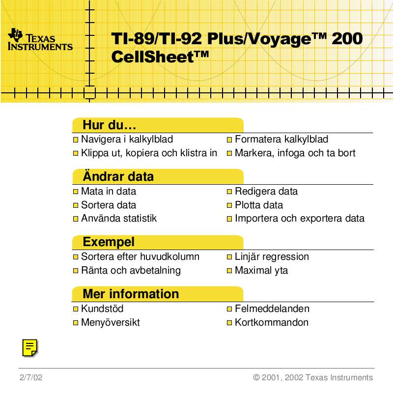 Du hittar svar på alla dina frågor i instruktionsbok (information, specifikationer,