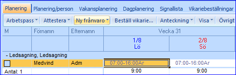 12. Förrapporterad innebär att frånvaron ska skickas för innevarande månad. Rör Ej! 13. Skickar även med första månaden. Rör Ej! 14. Valfri kommentar kan anges.