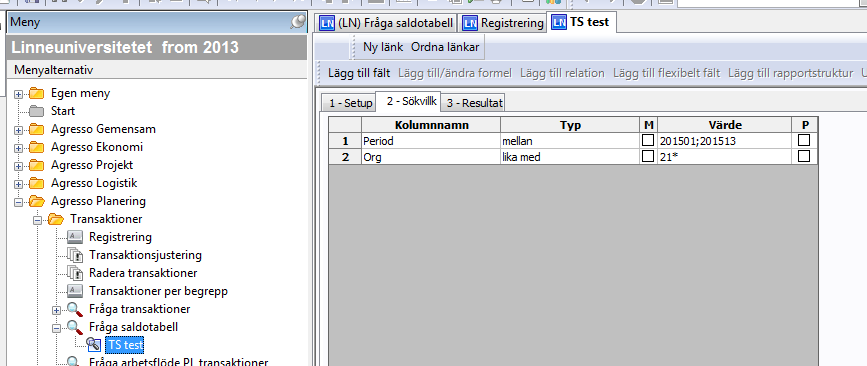 Frågor och rapporter Det går som vanligt att ställa frågor till saldotabell för att se hur budgeten ser ut.