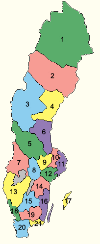 Regioner Norrland (1-4) Mellansverige (5-10,12,14) Stockholm (11) Västsverige