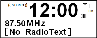 FM Mode Val av FM-läge 1. Tryck på MODE / MENU-knappen upprepade gånger för att välja FM-läge. 2. För första användningen, kommer den att starta i början av FM-frekvensområdet (87,50 MHz).