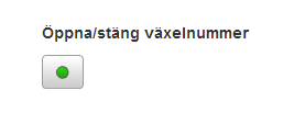 Växelnummer och köer. Markerar du Växelnummer under Växel Administratör visas de olika växelnummer som finns inom företaget.