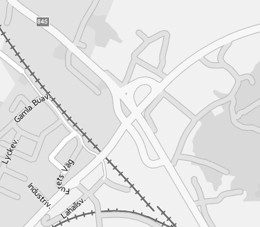 Nya cirkulationsplatser på väg 850 Där väg 850 fortsätter som Industrivägen rakt fram mot Södra Cell, och väg 850 svänger av mot Bua, skulle man kunna överväga en cirkulationsplats för att slippa en